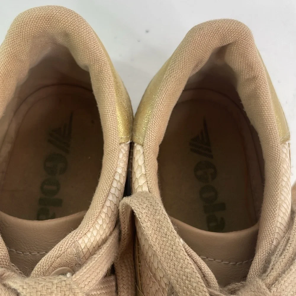 Gola soft, pink, and gold sneakers